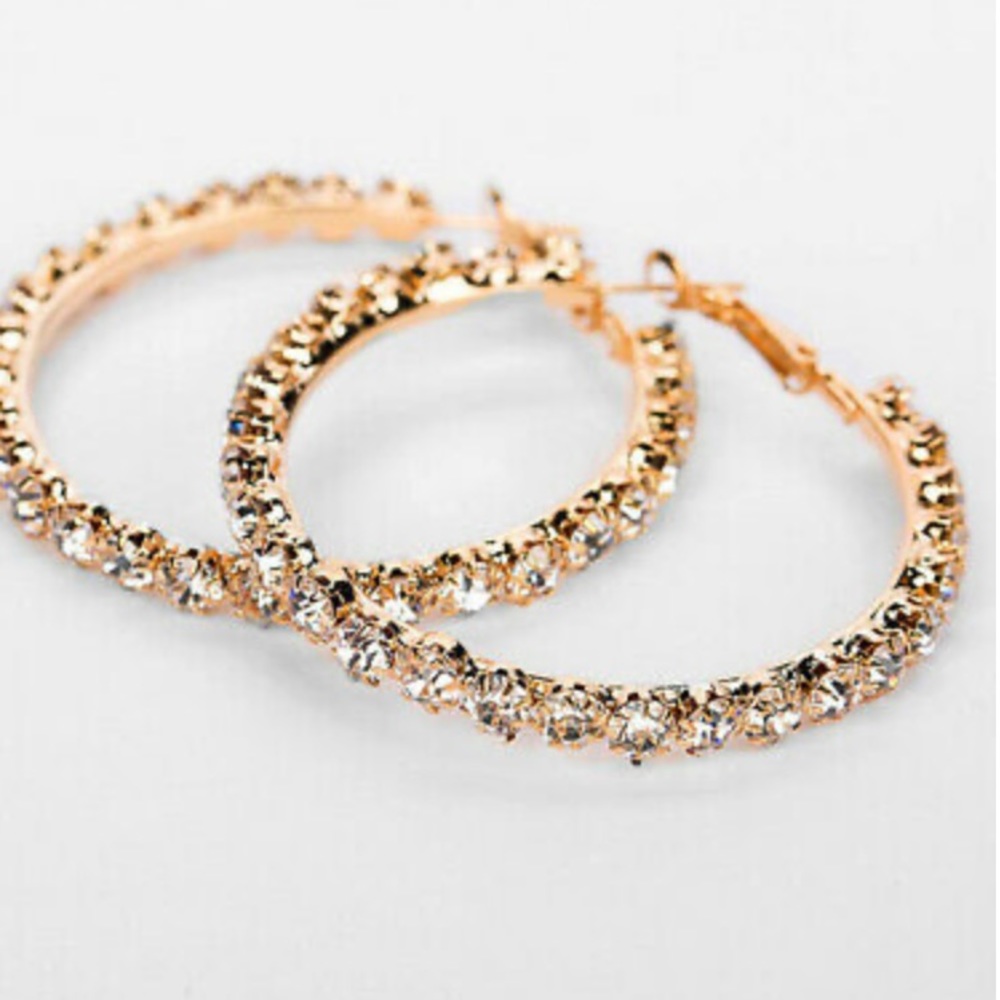 NEW 18k gold plated hoop earrings - Picture 4 of 5